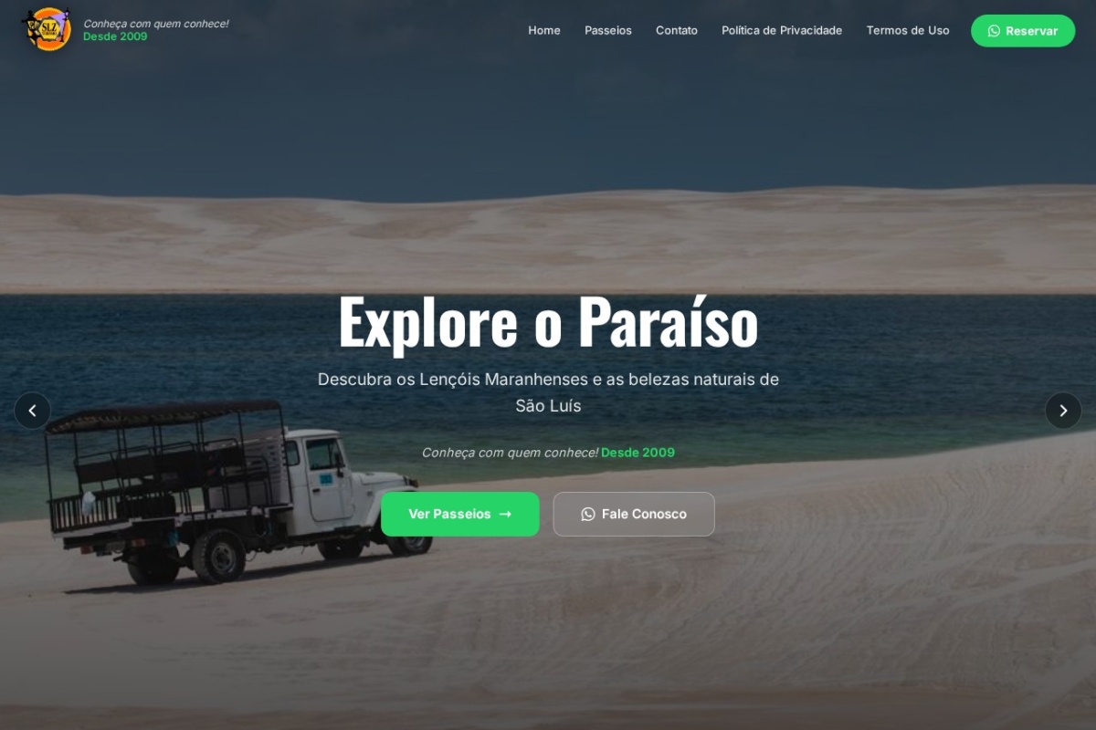 Prévia do site SLZ Turismo